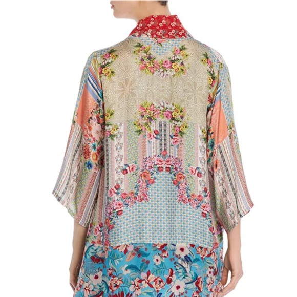 Johnny Was Silk Jade Kimono - Sz. L - NWT - Picture 2 of 8